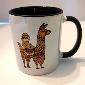 CafePress Cute Sloth Riding Llama Mugs 11 oz Ceramic Mug